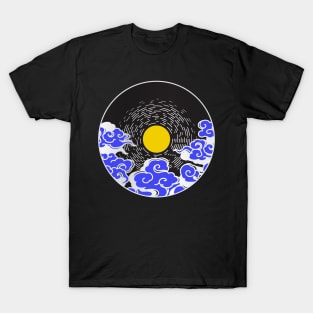 Japanese Stoic Sun and Waves T-Shirt